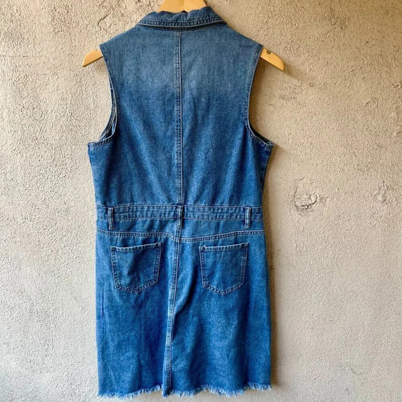 NWOT Joie Sleeveless Denim Dress Size Large - Picture 6 of 6